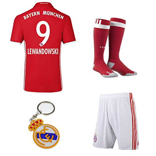 2016/2017 Bayern Munich #9 lewandowski home Kids Soccer Football Jersey Short Socks