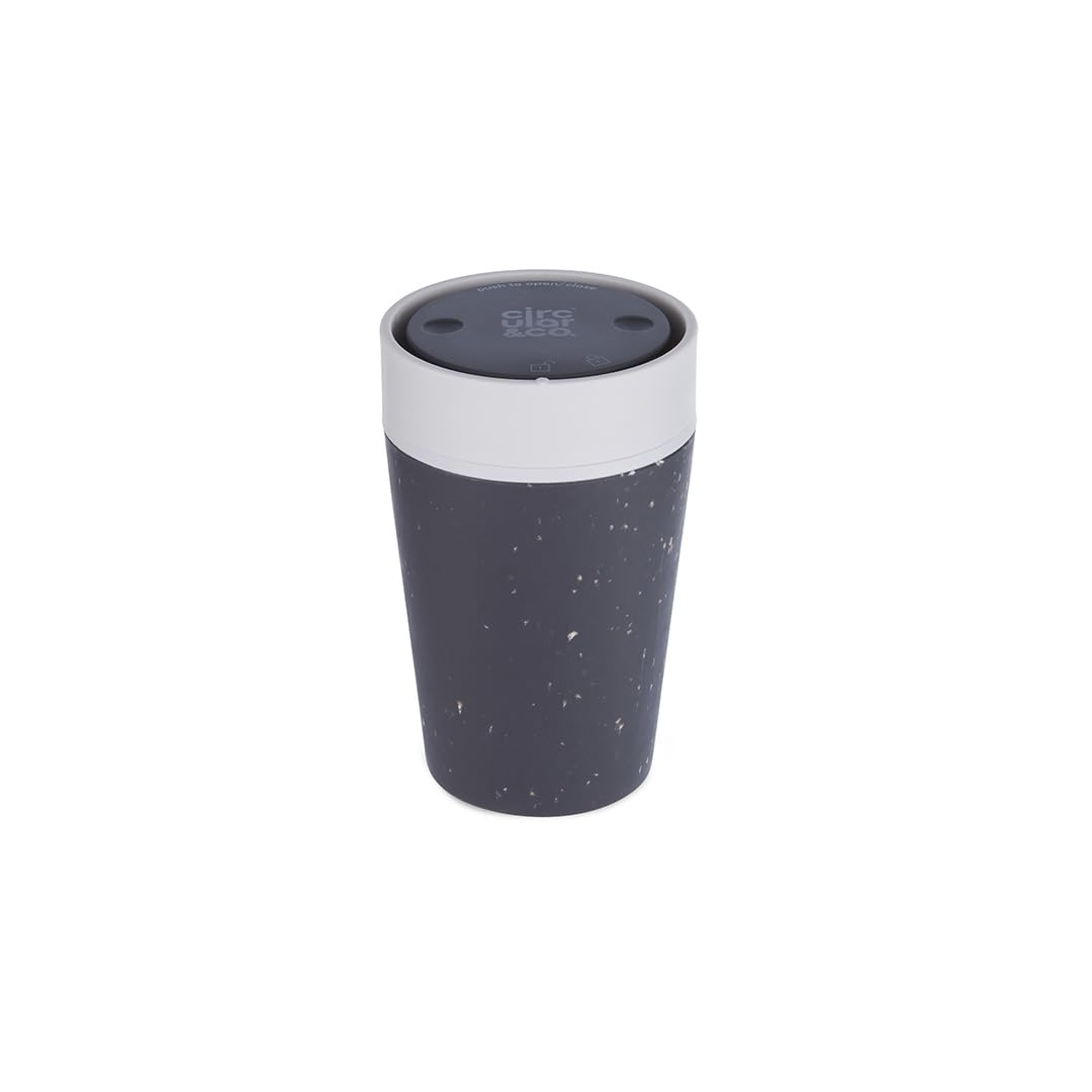 Circular & Co Pre 2026 (Previous Generation) Reusable Coffee Cup - 8oz/227ml - 100% Leakproof & Lockable - Push Top, One Hand Open, 360 Drinking - Recyclable - BPA Free - Dishwasher Safe