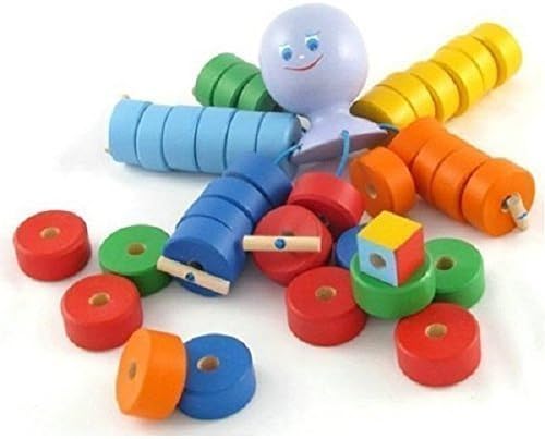 Octopus Wood Toy Lacing Toy Octopus Toy Wooden Octopus