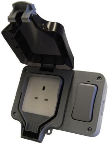BG Electrical WP21ES01 Rated Brushed Stainless Steel Outdoor Weatherproof Single Switch, Label '1'