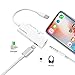 Excellenter Lightning to 3.5mm Headphone Jack Adapter, 2 in 1 Lightning Charger Earphone Adapter & Splitter, 2 in 1 Aux Audio and Charge Cable Music Adapter for Iphone X/8/7 (IOS 10.3 and later)