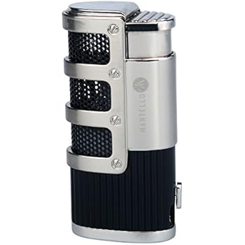 Mantello Catador Triple Jet Flame Butane Cigarette Torch Lighter with Cigar Punch Cutter