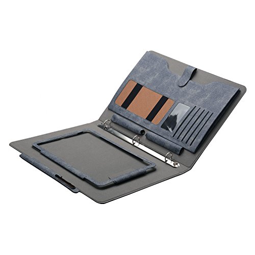 iPad Portfolio with Apple Pencil Holder, 3-Ring Binder Padfolio with iPad Holder for 9.7-inch iPad Pro