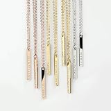 Layered Name Necklace Personalized Multiple Vertical Bar Necklace Birthday Gifts Mother's Day Gifts - 6N