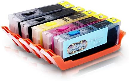 Tasty Imaginations Edible Ink Cartridges for Canon CLI-251 & PGI-250 5 Pack works with PIXMA IX6820 iP7220, MG5420, MG5422, MG6320, MX722, MX922, Cake Printer FDA Compliant (Edible Ink, 1-Pack)