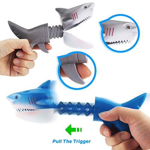 DINOBROS Hungry Shark Grabber Toys 2 Shark Grabbers with 12 Mini Sea