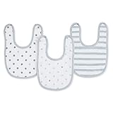 aden by aden + anais Snap Bib, 100% Cotton Muslin, Soft Absorbent 3 Layers, Adjustable, 9