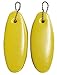 2 Pack Jumbo Vinyl Coated Yellow Floating Keychain Key Floats -Made in The USA- (Yellow)