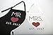 GSM Brands Mr. and Mrs. Couples Wedding Aprons - Great Gift for 2017-2 Piece Set