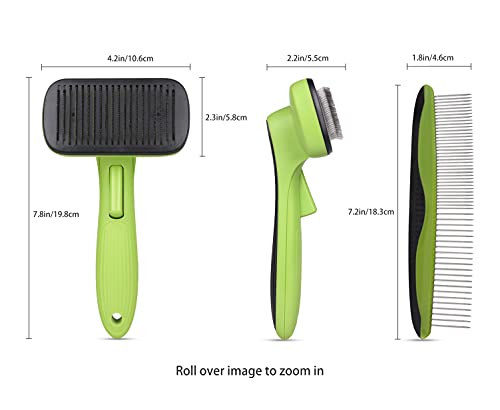 TiRAC TiRiC Self Cleaning Grooming Dematting Tool for Large&Small Dogs Cats,Stainless Steel Rake Comb,Pet Undercoat… - Image 5