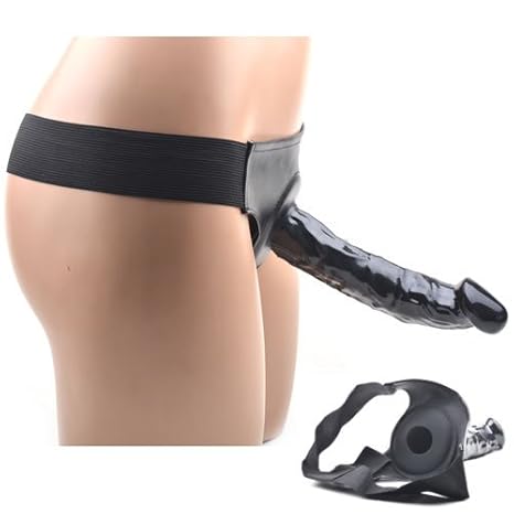 Umschnalldildo, Strapon, Fetisch Sexspielzeug SM Klitoris Stimmulation Penis-Sleeve, Strap On, Bondage Masturbator (schwarz)