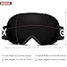Gonex Professional Ski Goggles OTG Anti-fog Windproof UV Protection with Double Lens For Skiing Snowboard Skate Winter Sports+Goggle Case EVA Box Black Frame(Silver Lens)