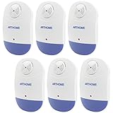 Art & Home 6 Piece Pest Control, Ultrasonic Pest Repellent for Insects, Cockroach, Flies, Ants, Spiders, Fleas, Bugs, Rodent, Rat, Mice Free Night Light Latest Highly-Effective Frequencies