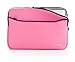 iPearl 13-inch Soft Neoprene Sleeve Case for MacBook & UltraBook Laptop (Built-in External Pocket) - Pink