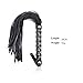 sunland Faux Leather Short Riding Whip with Diamond Pattern Handle