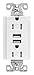 EATON Wiring TR7745W Combination USB Charger with Tamper Resistant Receptacle and Box, 15-Amp, White Finish