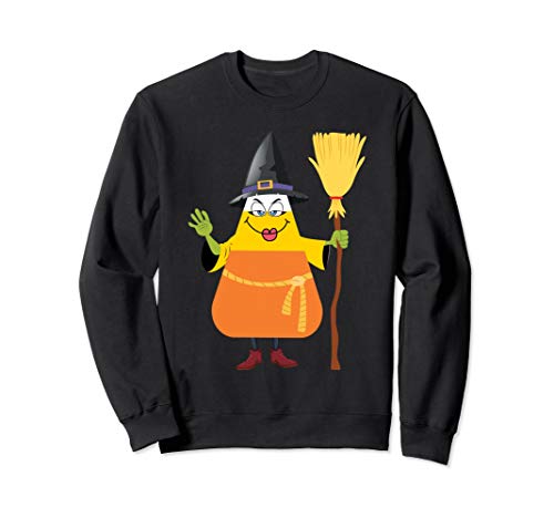 Candy Corn Witch Sweatshirt Funny Witches Trick Or Treat