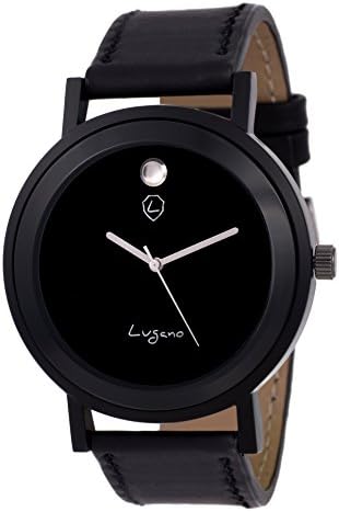 Lugano Black Movado Dial Analog Watch for Men/Boys (LG 1081)