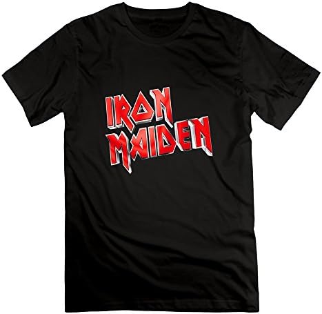 LLpp Maiden Iron Red Logo Men's Tshirt Tee,Black