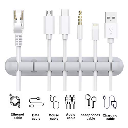 3-Pack Cable Holder Clips, Desktop Cable Organizer Cord Wire Management for USB Charging Cable/Power Cord/Mouse Cable PC Office Home
