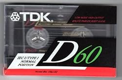 TDK D60 Blank Cassette Tape IEC I/Type