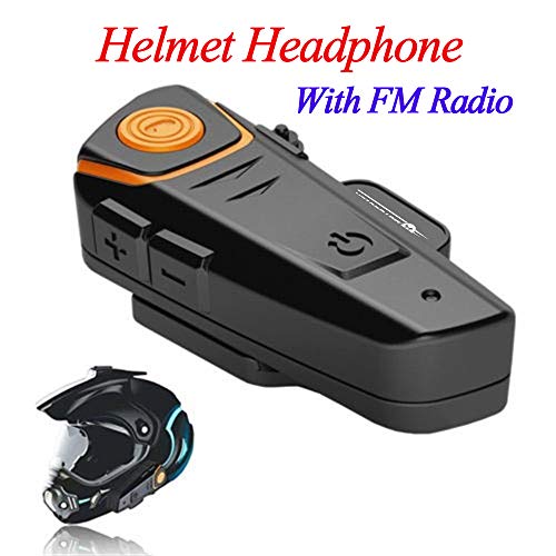 AUTOLOVER Motorbike Bluetooth Headset, BT-S2 1000M Motorcycle Helmet Intercom Interphone and Audio for MP3 Player/GPS/Walkie-Talkie, Hands Free & FM Radio (Single)