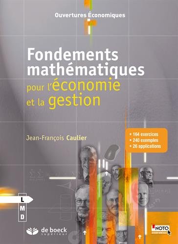 Fondements mathématiques pour l'économie et la gestion