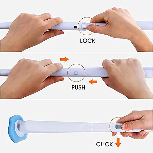 SKY-TOUCH Disposable Toilet Brush and Holder Bathroom Cleaner Kit with 16 Wand Replacement Heads - Disposable Touch Free & Hygienic Bathroom Accessory for Sparkling Toilet Bowl