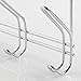 iDesign Classico Metal Over the Door Organizer, 3-Hook Rack for Coats, Hats, Robes, Towels, Jackets, Purses, Bedroom, Closet, and Bathroom, 5