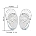 (One Pair) Soft Silicone Ear Model - Flexible Earmold Ear Displays for Acupuncture, Jewelry, Audio Music Recording, Education (Transparent)