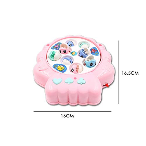 DDLmax Fishing Toy, Child Baby Cute Shell Magnetic Intelligence Fishing Tool Automatic Music Toy