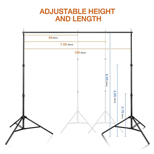 Yesker Photo Video Studio 10ft Adjustable Backdrop Stand, Background