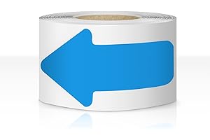 EVQ Arrow Floor Sticker Tape 2"×4", 200 PCS Blue Vinyl Floor Marking Sticker Sign
