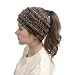 Winter Warm Wool Crochet Knit Hat Headgear,Crytech Women’s Ponytail Messy Bun BeanieTail Knitting Headband Fleece Lined Head Wrap Cap Soft Stretch Cable Knitted Ribbed Skull Hat for Girls (Coffee)thumb 2