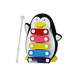Lisingtool Toys,Baby Kid 5-Note Xylophone Musical Toys Wisdom Development Penguin,Black