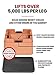 iPrimio V Shape Black Square Bed & Furniture Riser – 2 Inch Lift and Supports Over 8,000 Pounds – Anti Slip Grip to Castor Wheels - for Couch, Desk, Tables, Chairs-Floors, Stackableace (4, Brown)