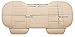 EDEALYN Car Back Seat Cover Smooth PU Leather Long Rear Seat Cover Auto Seat Cover Bench Seat Protector Car Seat Cover L53 X W19.3 in 1PCS (Rear -Beige)