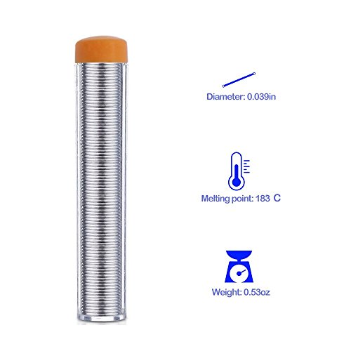 FEITA Soldering Iron Kit Adjustable Temperature Soldering Kit AC110V 60W Solder Iron with 5Pcs Different Iron Tips, Stand, Solder Wire for Variously Repaired Usage