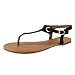 SANDALUP Women's Sandals Thong Flat Sandals Comfortable T-Strap Summer Shoes with Adjustable Ankle Buckle Dressy Sandals