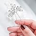 Artio Wedding Hair Pins Accessories with Rhinestones for Women and Girls 3PCS (Silver)