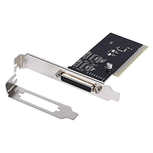 QNINE PCI Parallel Port Expansion Card, PCI to DB25 LPT Converter Adapter Controller Desktop PC Printer Low Profile Bracket
