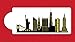 New York City Detailed Skyline Cake Stencil Side C1000 by Designer Stencils
