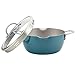 Ayesha Curry Home Collection Nonstick Casserole Dish/Casserole Pan with Lid - 5.5 Quart, Twilight Teal