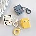 UnnFiko Game Boy Shape AirPods Case, 3D Cartoon Soft Silicone Protective Mini Bag Cute Retro Creative Airpods 1 & 2 Stand Cover with Finger Loop (Game Grey, Airpods 1 & 2)