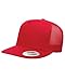 Yupoong Five-Panel Classic Trucker Cap - One Size - Red
