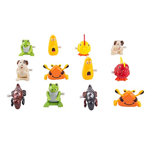 12 Pieces Assorted Wind-up Toys Easter Egg Stuffer for Kids Party Favors