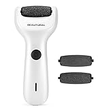 Beautural Waterproof Professional Electronic Foot File Callus Remover, Wet & Dry Rechargeable Pedicure Tool Easily Remove Dead Callus and Smooth Foot Skin, 1 Coarse + 2 Replacement Included