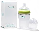 LUX Nature Baby Bottle | Anti Colic / Anti-colic| Infant Bottles | Newborn | Silicone| Mimics Breastfeeding | Nursing | BPA Free | No Leaking| by LUX Baby Bottle …(Green 8 oz)