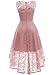 MUADRESS Women's Vintage Floral Lace Sleeveless Hi-Lo Cocktail Formal Swing Dress