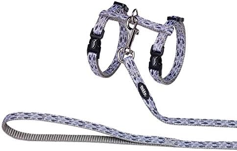 Nobby Cat Harness Fish Grey